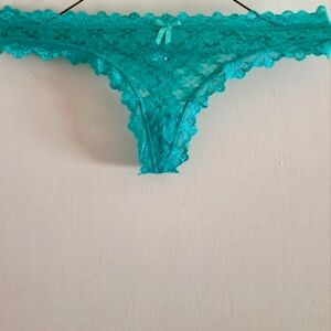 Lace Trim Teal Panty